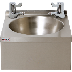 Mechline Basix WS3L Stainless Steel Handwash Basin with 3" Lever Taps