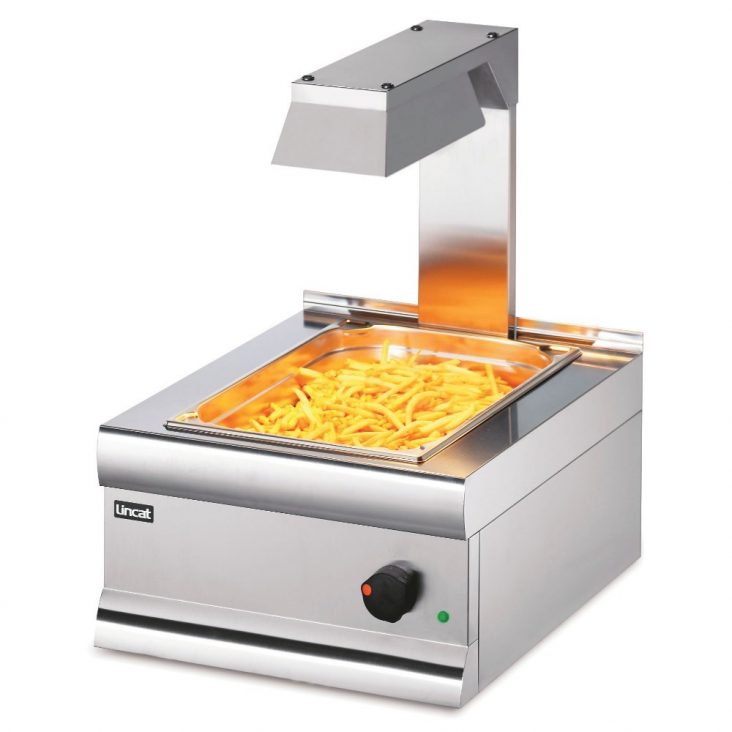 Lincat CS4G Silverlink 600 Electric Counter-top Chip Scuttle with Overhead Gantry 450mm (w)