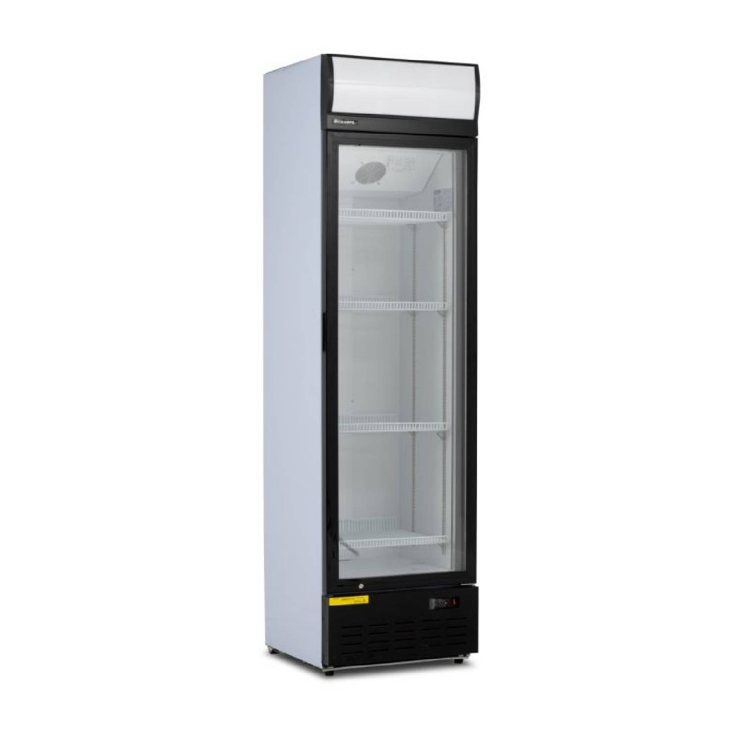 BLIZZARD GD350 Single Glass Door Merchandiser with Canopy, 350L