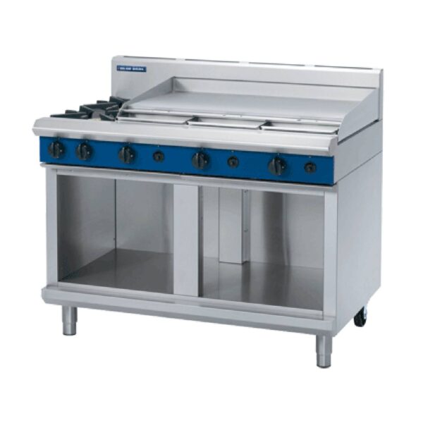 Blue Seal G518A-CB 1200mm Gas Cooktop with Griddle on Cabinet Base