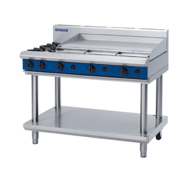 Blue Seal G518A-LS 1200mm Gas Cooktop with Griddle on Leg Stand