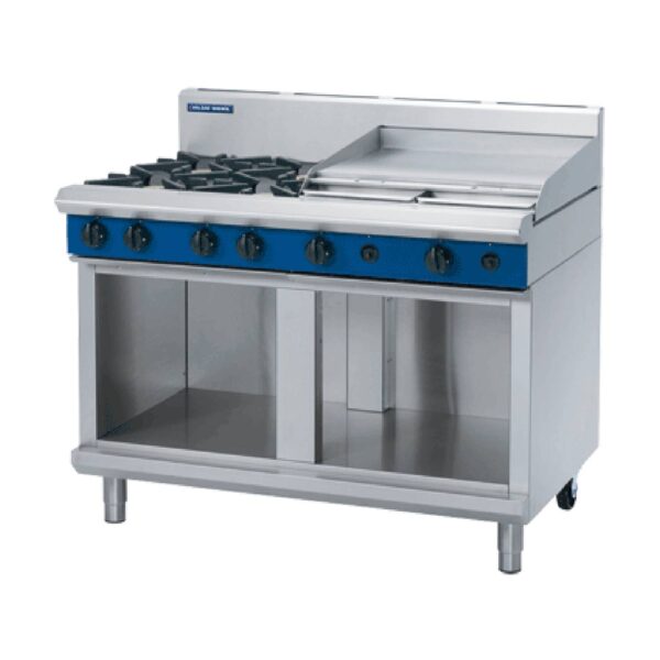 Blue Seal G518B-CB 1200mm Gas Cooktop with Griddle on Cabinet Base