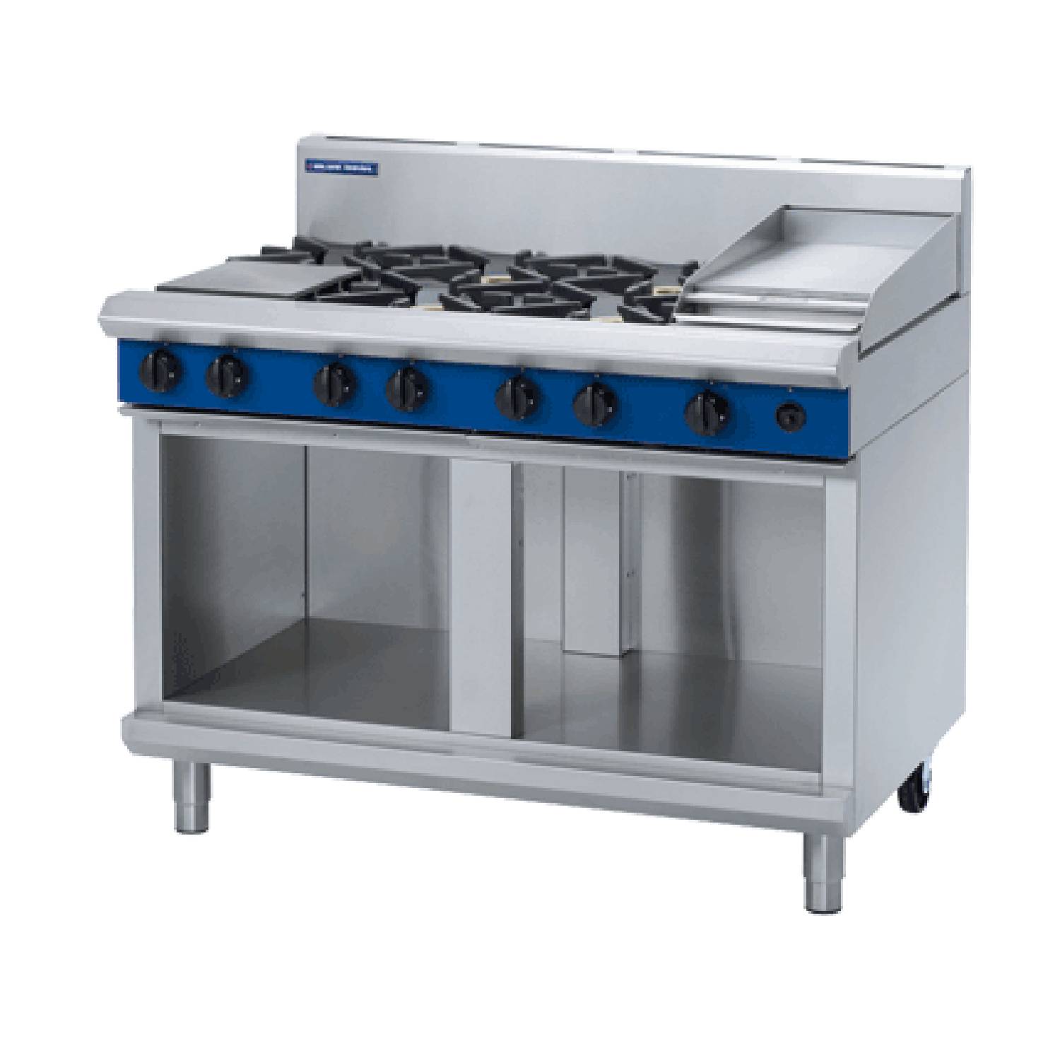 Blue Seal G518C-CB 1200mm Gas Cooktop with Griddle on Cabinet Base