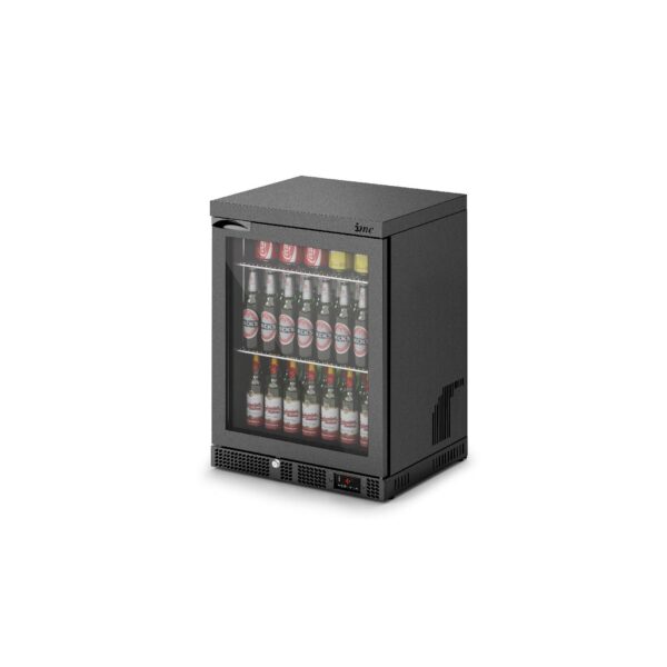 IMC Mistral M60 Reduced Height Single Glass Door Bottle Cooler, Black Frame (F77_15B) (1)