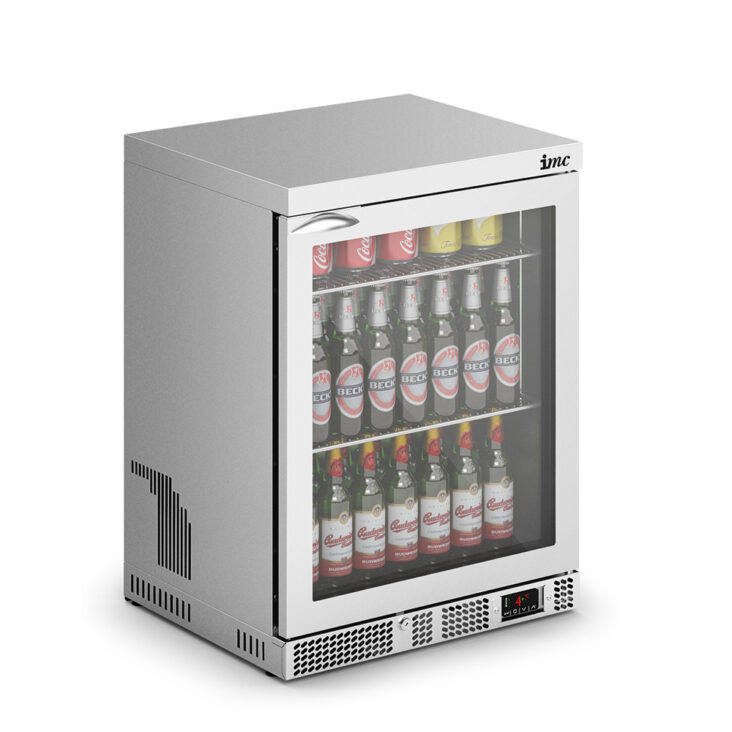 IMC Mistral M60 Reduced Height Single Glass Door Bottle Cooler, SS Frame (F77152) 800mm (h)
