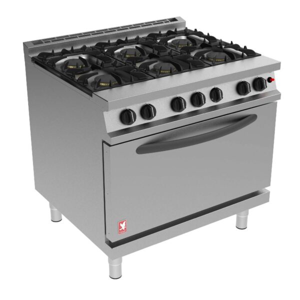 Falcon G3101D Dominator Plus 6 Burner Gas Oven Range, Dropdown Door