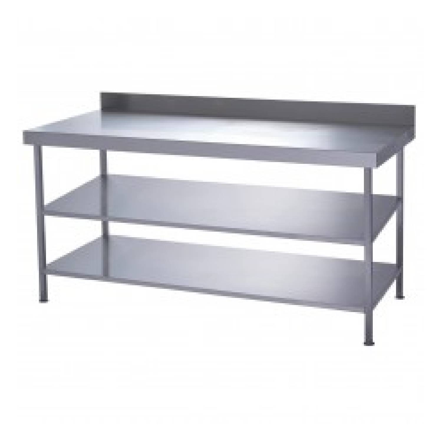 Parry TAB09600/2W Stainless Steel Wall Table With Two Undershelves – 900mm(w) Parry TAB09600/2W Stainless Steel Wall Table With Two Undershelves – 900mm(w)
