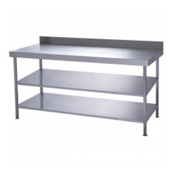 Parry TAB09700/2W Stainless Steel Wall Table With Two Undershelves – 900mm(w) Parry TAB09700/2W Stainless Steel Wall Table With Two Undershelves – 900mm(w)