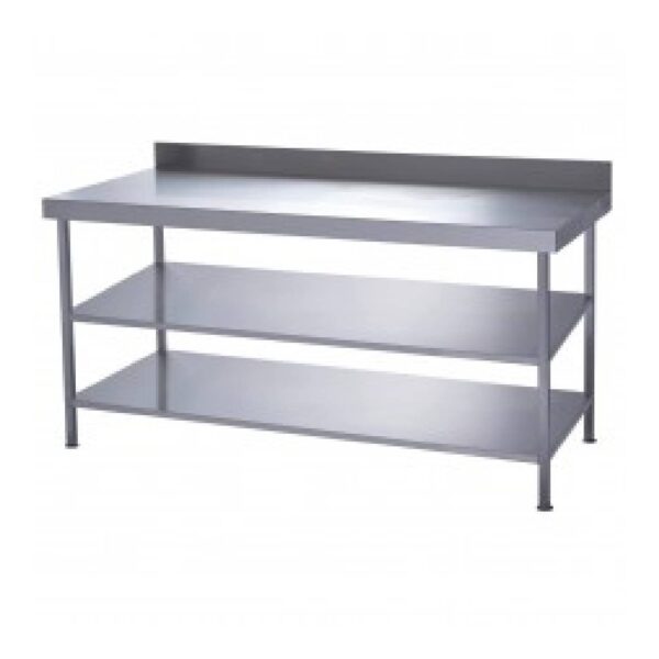 Parry TAB12700/2W Stainless Steel Wall Table With Two Undershelves – 1200mm(w) Parry TAB12700/2W Stainless Steel Wall Table With Two Undershelves – 1200mm(w)