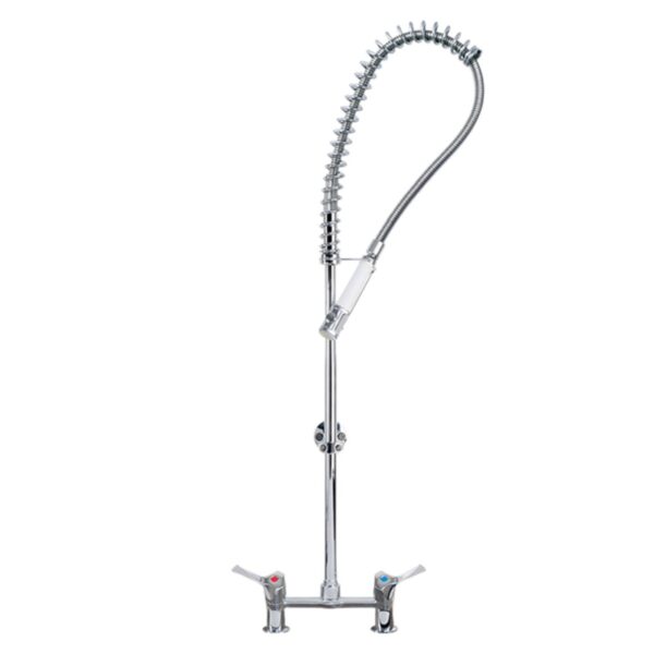 Aquatechnix Lever Operated Pre-Rinse Spray Tap TX-PR-30L-ST-BFO (Std Height/Twin Pedestal)