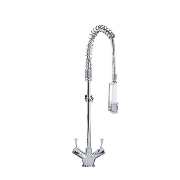 Aquatechnix Lever Operated Pre-Rinse Spray Tap TX-PR-20L-SH-BFO (Short - Twin Water Feed)
