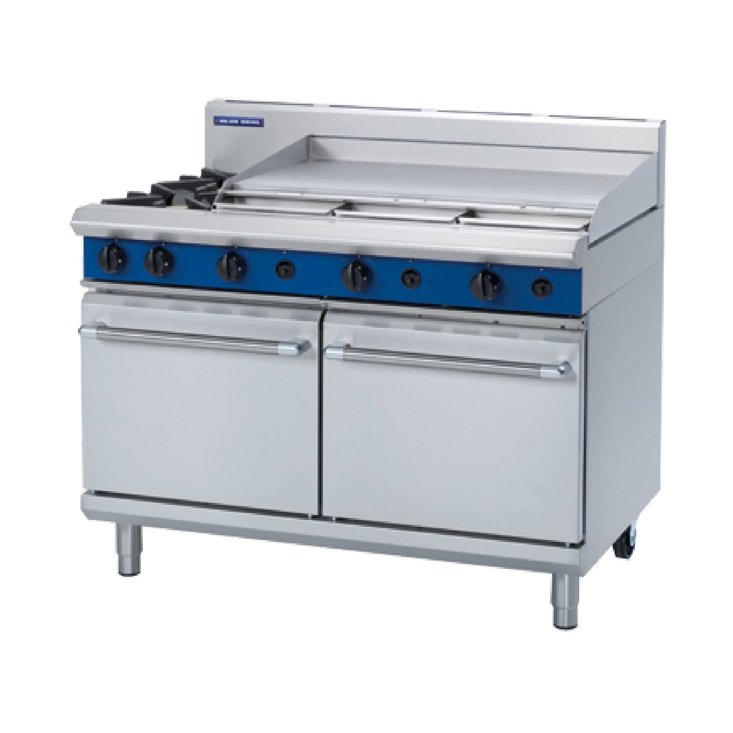 Blue Seal Evolution G528A 2 Burner Gas Double Static Oven Range With 900mm Griddle