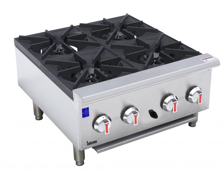 Infernus INF-GB4 Counter-top 4 x 7kW Gas Burner Hob Infernus Counter-top 4 x 7kW Gas Burner Hob