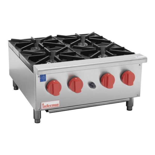 Infernus INF-GB4 Counter-top 4 x 7kW Gas Burner Hob
