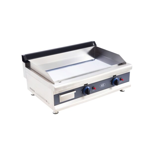 ACE 750mm Gas Griddle - 2 Burner with 11mm Chrome Plate