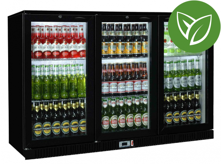 Sterling Pro SP3HC-BS Sliding Triple Door Bottle Cooler 