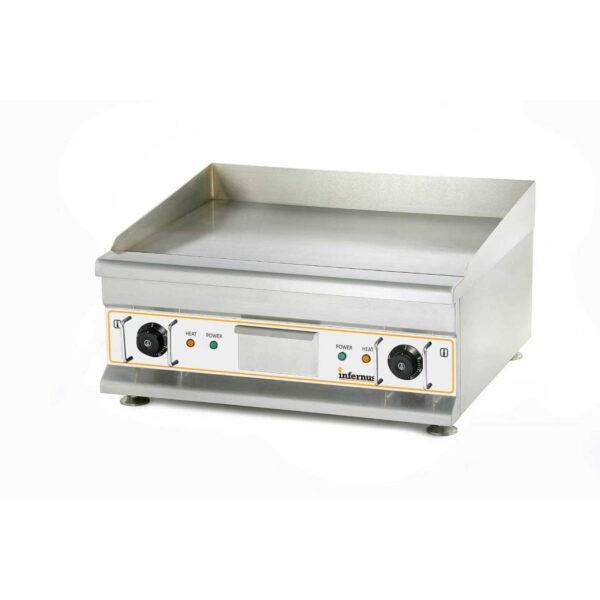 INFERNUS 600mm Electric Griddle 12mm Steel or Chrome plate