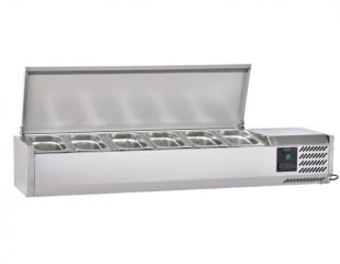 Sterling Pro SPT1400-330-SS Topping Well + SS Lid, 6 x GN1/4