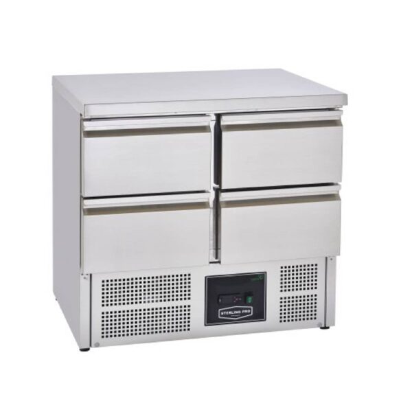 Sterling Pro SPU201-4D Undermounted Fridge Counter, 4 Drawers (220 L)