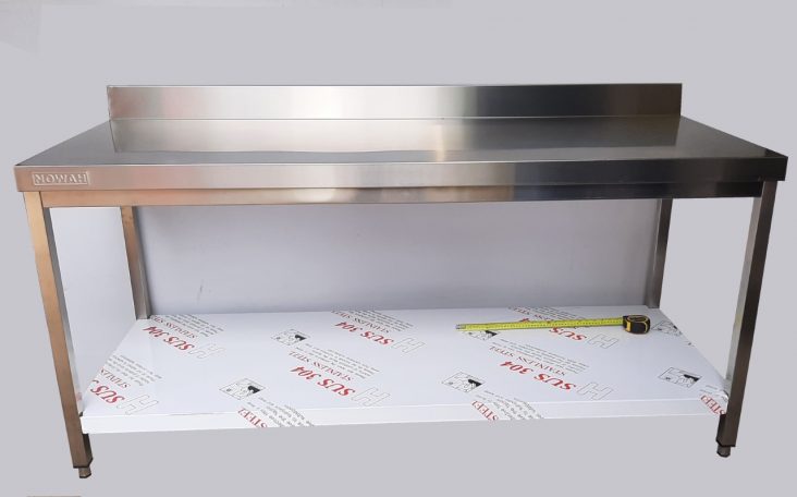 NOWAH Heavy Duty Stainless Steel 1800mm Wall Table – 600mm or 700mm Deep