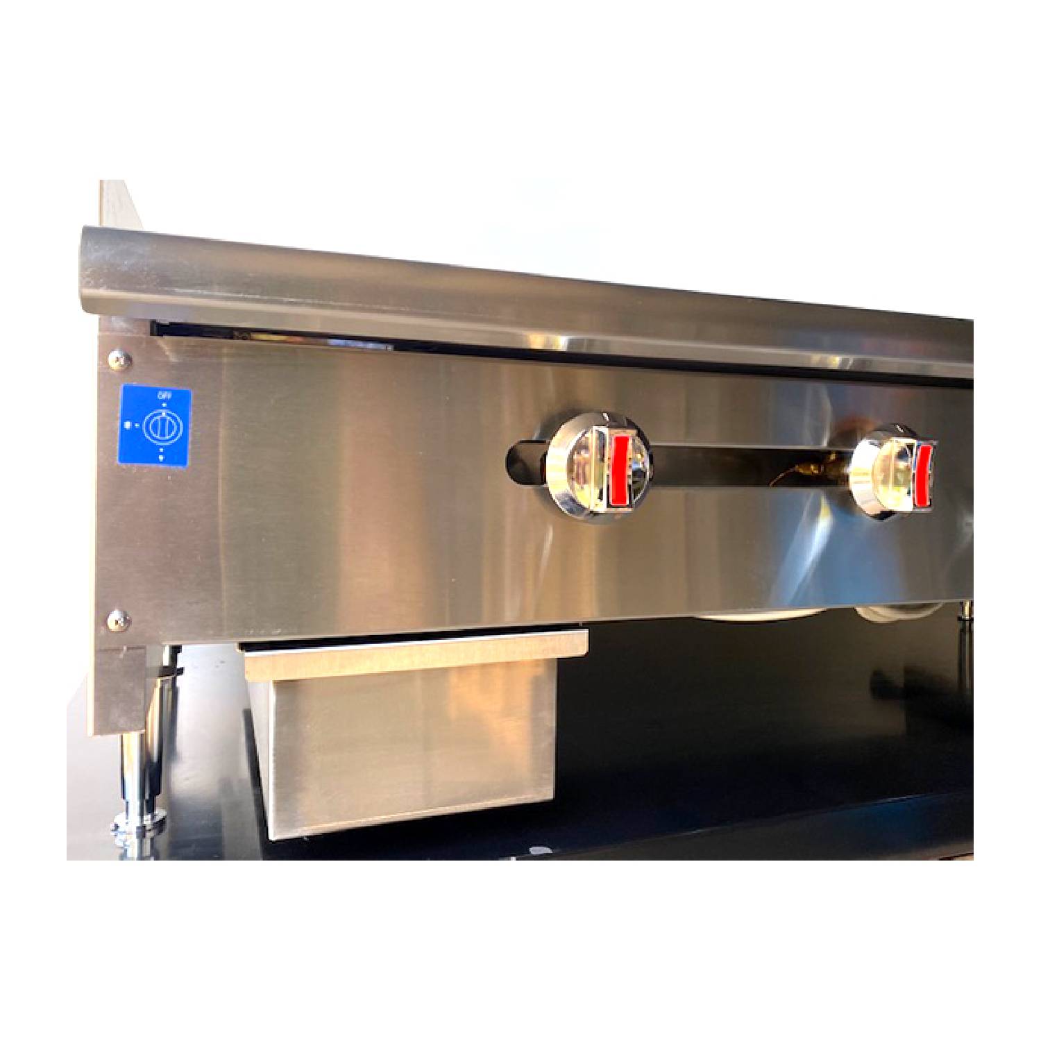 NOWAH American Style 1200mm 4 Burner Nat Gas Griddle, 20mm plate NOWAH American Style 1200mm 4 Burner Nat Gas Griddle, 20mm plate