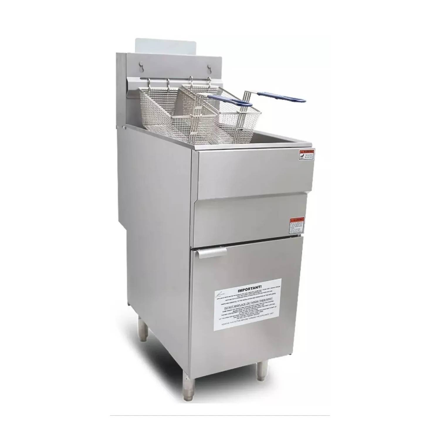 HOSTY Freestanding Gas Fryer – 26L Single Tank, Twin Basket (26.4kW)