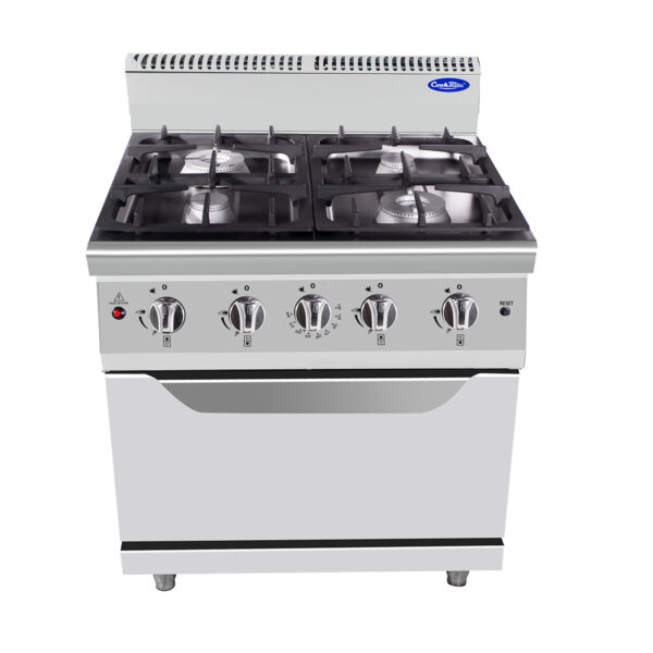Atosa CookRite AT7G4B-0-1 Four Burner Gas Range with Static Oven Atosa CookRite AT7G4B-0-1 Four Burner Gas Range with Static Oven
