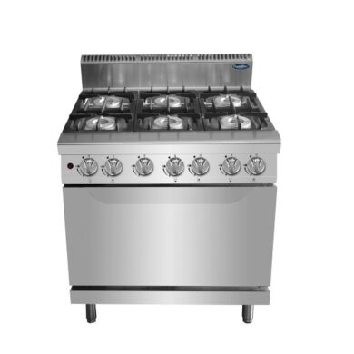 Atosa CookRite AT77G6B-O Six Burner Gas Range with Static Oven