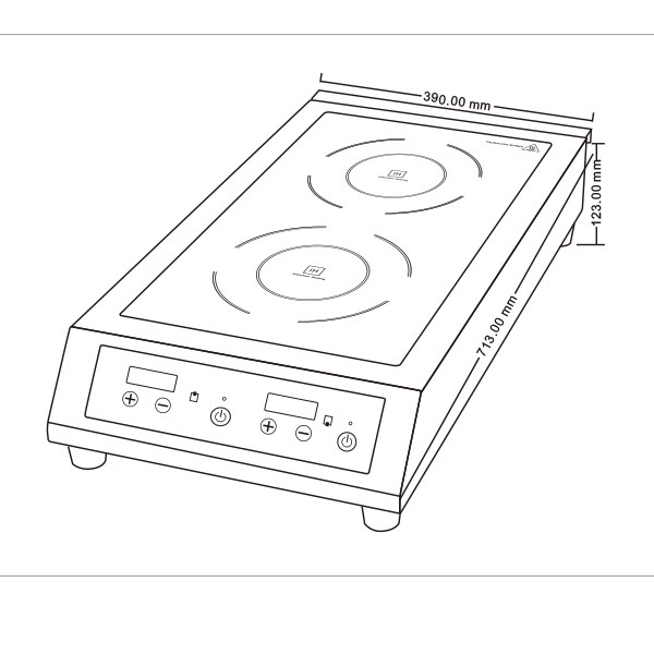 BLIZZARD BIH2 Double Induction Hob, 6000W BLIZZARD BIH2 Double Induction Hob, 6000W - Image 3
