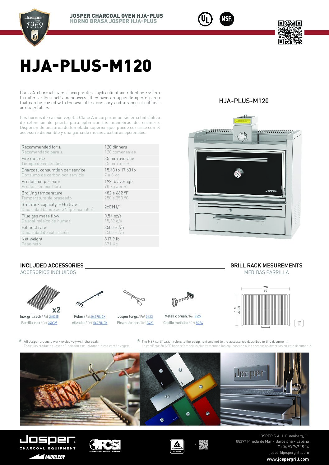 Josper HJA-PLUS-M120 Medium Size ‘A’ Class Charcoal Oven Josper HJA-PLUS-M120 Medium Size 'A' Class Charcoal Oven - Image 3