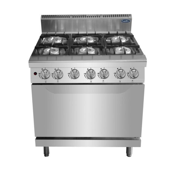 Atosa CookRite AT77G6B-O Six Burner Gas Range with Static Oven