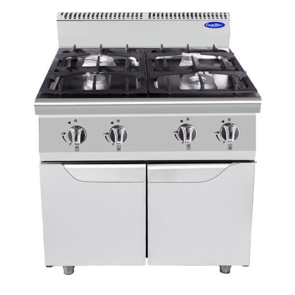 Atosa CookRite AT7G4B-F-1 Four Burner Gas Boiling Top with Twin Door Base