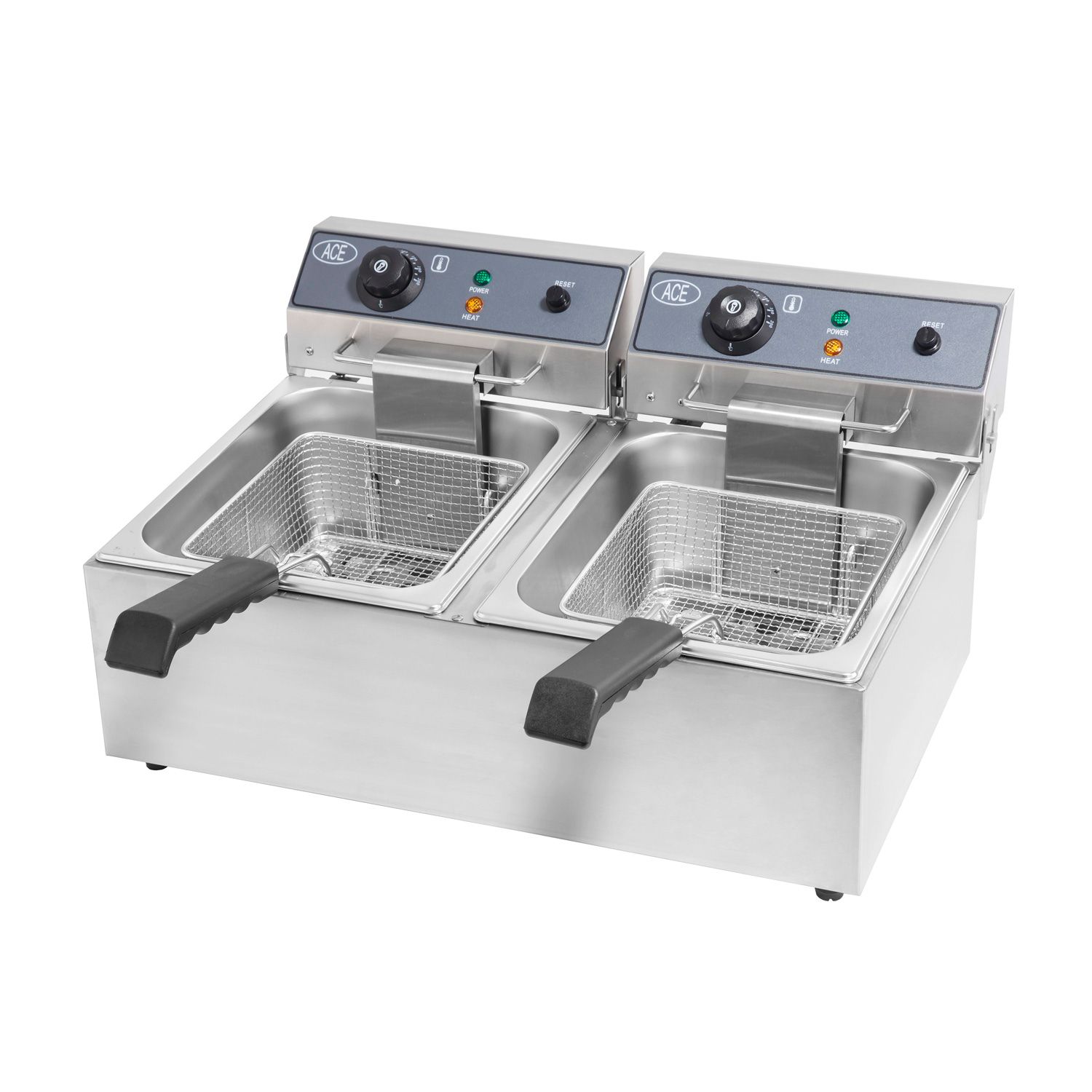 ACE Commercial Table Top Fryer – Twin Tank Electric, 2 x 10L