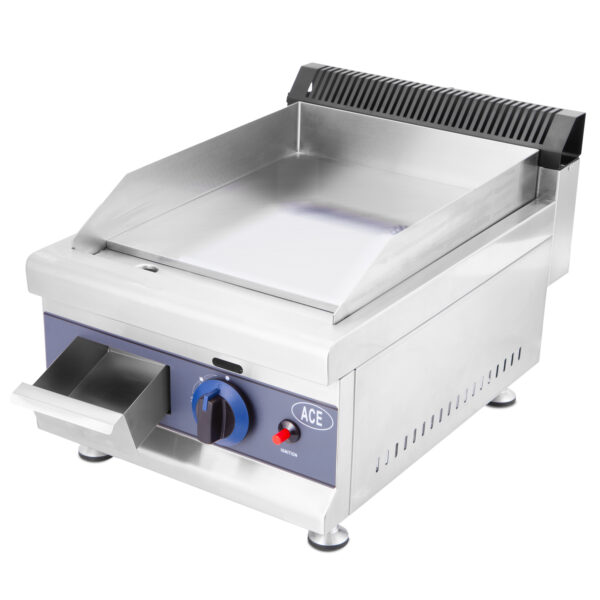 ACE 35cm Gas Griddle – Mild Steel or Chrome Plate – 1 Burner ACE 35cm Gas Griddle – Mild Steel or Chrome Plate – 1 Burner