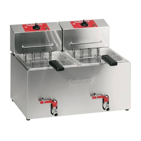 Valentine TF77 Twin Tank, 2 Basket Table Top Electric Fryer, 2 x 7L