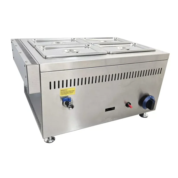 ACE AGB-44 LPG Gas Wet Bain Marie – 4 Square Pot - Drain Tap