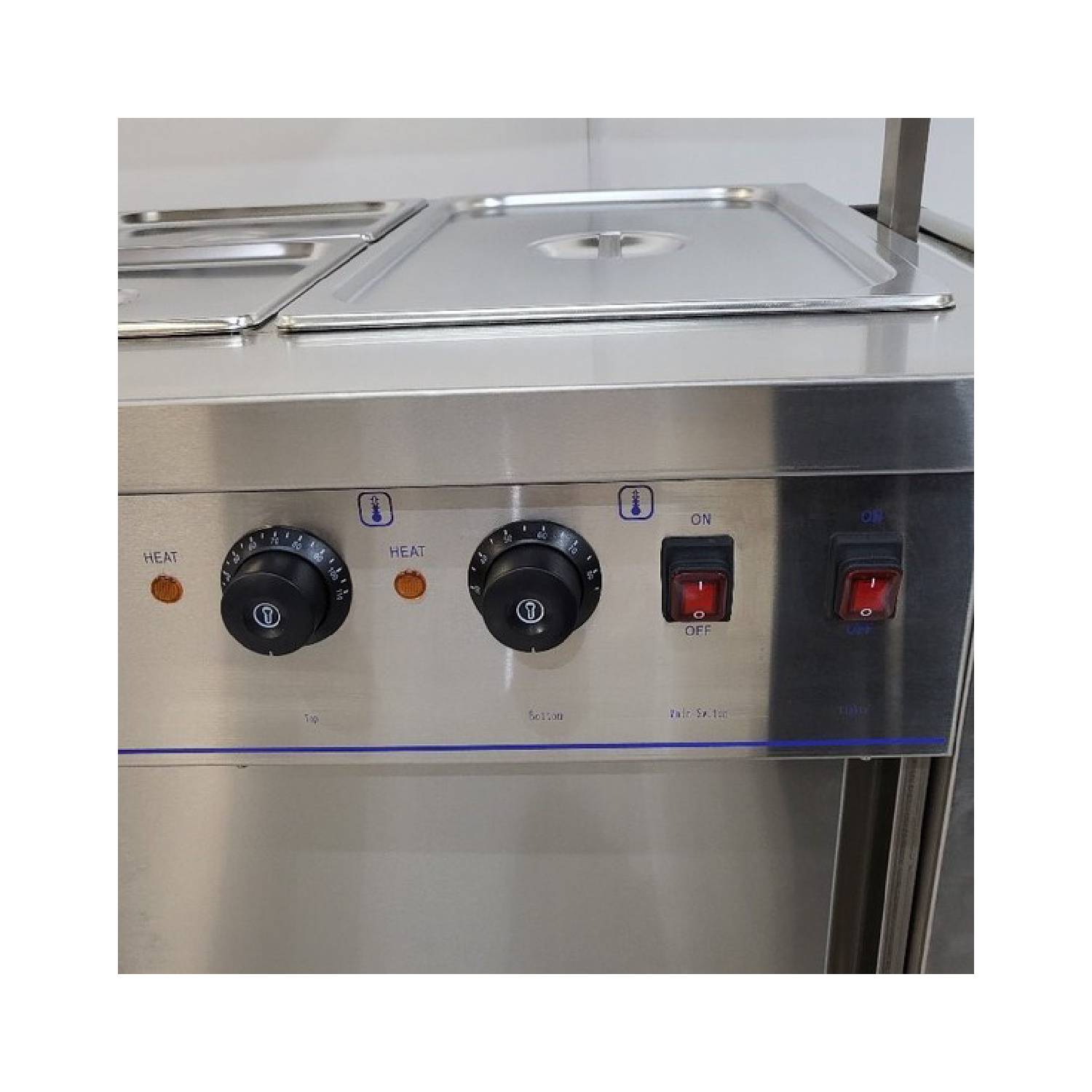 HOSTY Serve Over Bain Marie w/ Heated Gantry & Hot Cupboard HOSTY Serve Over Bain Marie w/ Heated Gantry & Hot Cupboard