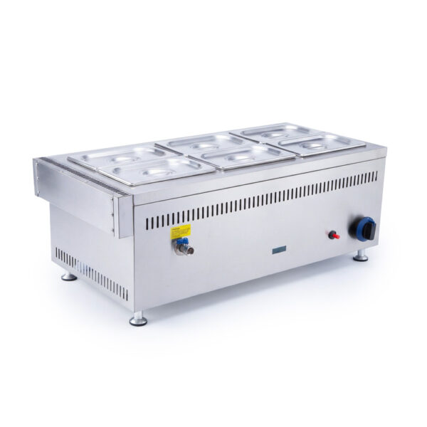 ACE AGB-66 LPG Gas Wet Bain Marie – 6 x 1/4 GN with Drain Tap