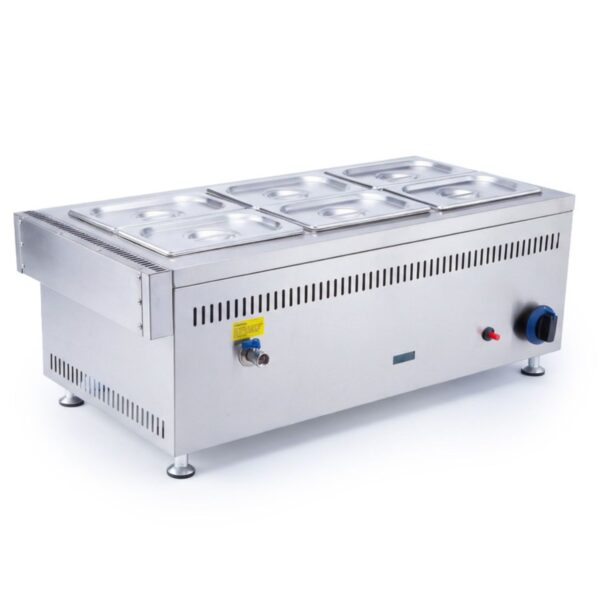 ACE AGB-66 LPG Gas Wet Bain Marie – 6 x 1/4 GN with Drain Tap