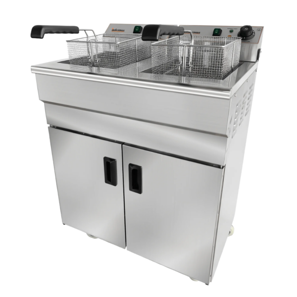 Infernus Free Standing Twin Tank Electric Fryer – 2 x 16 Litres