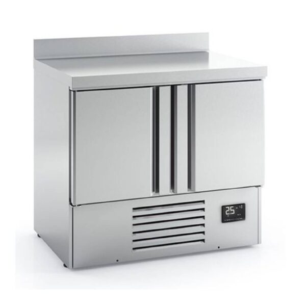 Infrico ME1000II Heavy Duty 2 Door Stainless Steel Refrigerated Prep Counter
