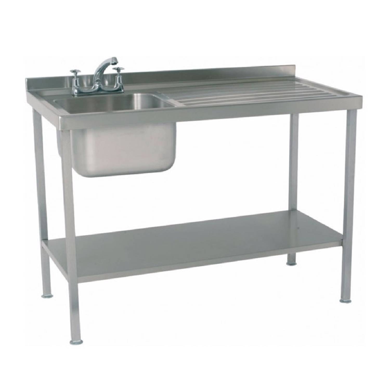 Parry SINK1070R – Single Bowl Sink with Right Hand Drainer 1000mm wide – 700mm deep