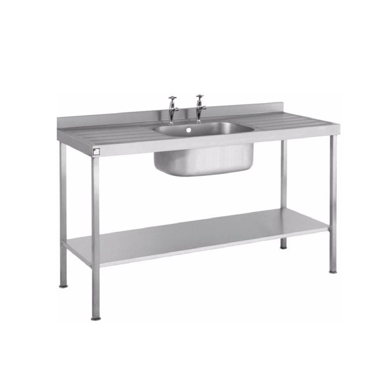 Parry SINK1260SBDD – Single Bowl Sink with Double Drainer 1200mm wide – 600mm deep