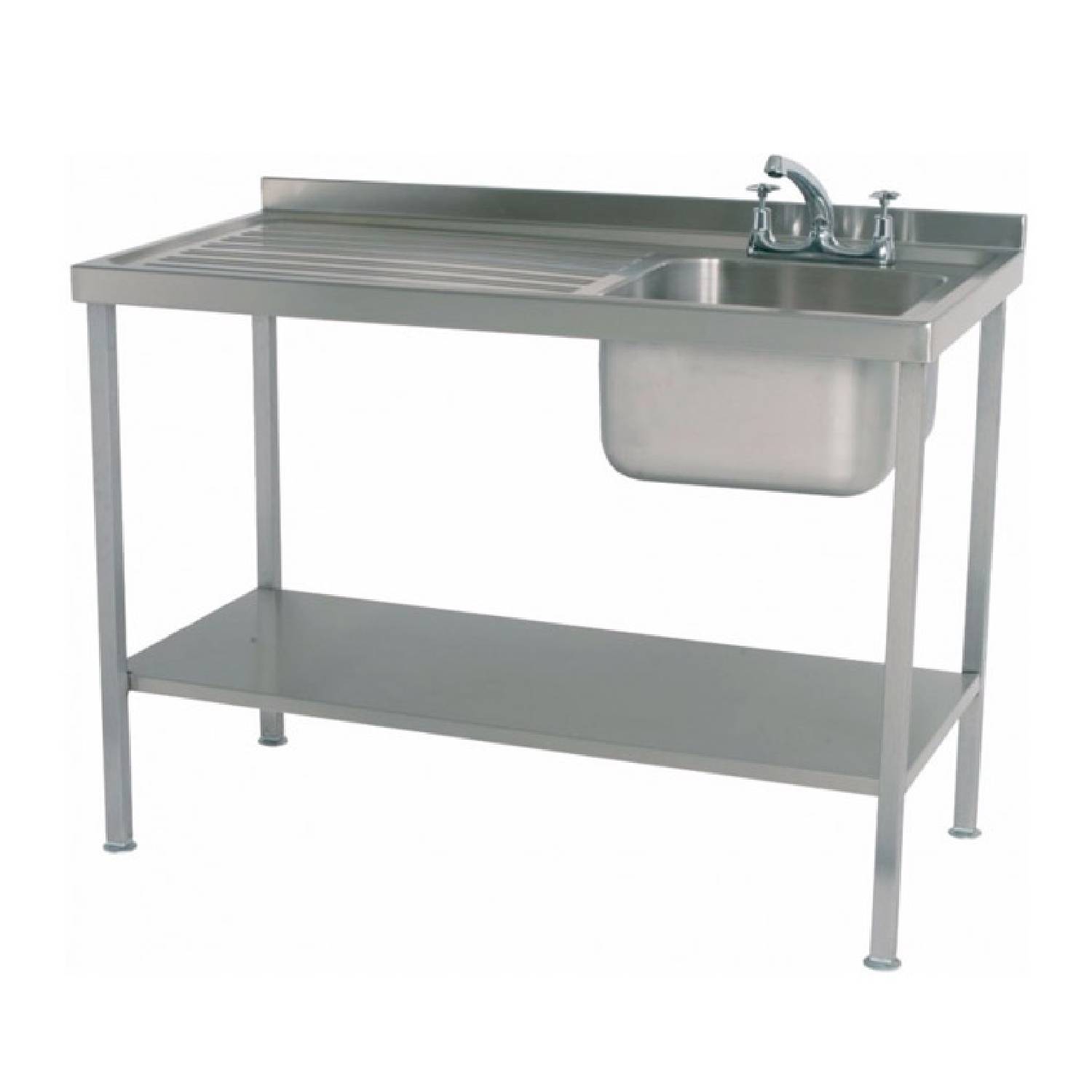 Parry SINK1270L – Single Bowl Sink with Left Hand Drainer 1200mm wide – 700mm deep