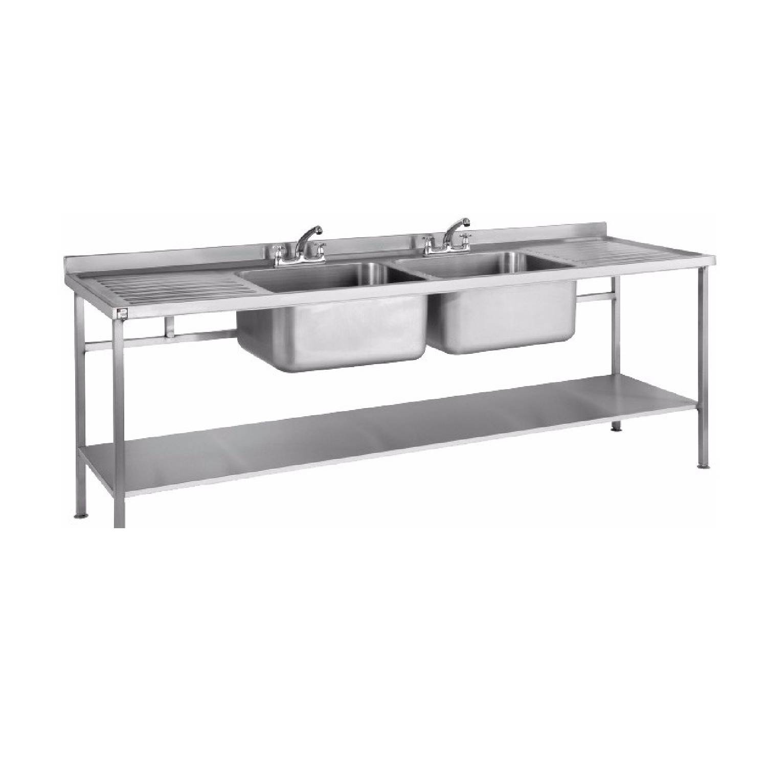 Parry SINK1860DBDD 1800mm Double Bowl Sink With Double Drainer – 600mm deep Parry SINK1860DBDD 1800mm Double Bowl Sink With Double Drainer – 600mm deep