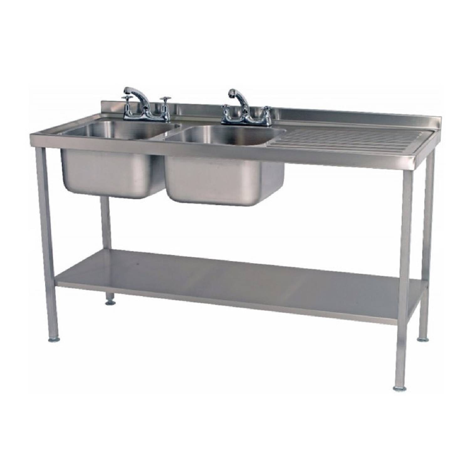 Parry SINK1870DBR – Double Bowl Sink with Right Hand Drainer 1800mm wide