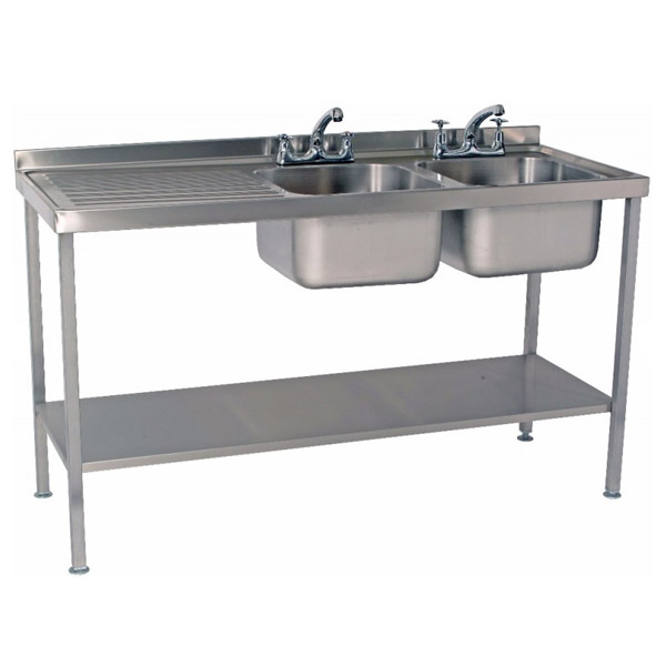 Parry SINK1560DBL – Double Bowl Sink with Left Hand Drainer 1500mm wide – 600mm deep Parry SINK1870DBL – Double Bowl Sink with Left Hand Drainer 1800mm wide