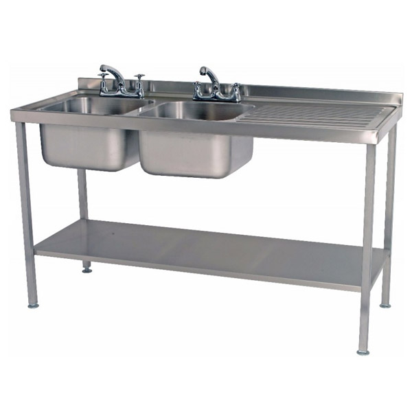 Parry SINK1560DBR – Double Bowl Sink with Right Hand Drainer 1500mm wide – 600mm deep Parry SINK1560DBR – Double Bowl Sink with Right Hand Drainer 1500mm wide - 600mm deep