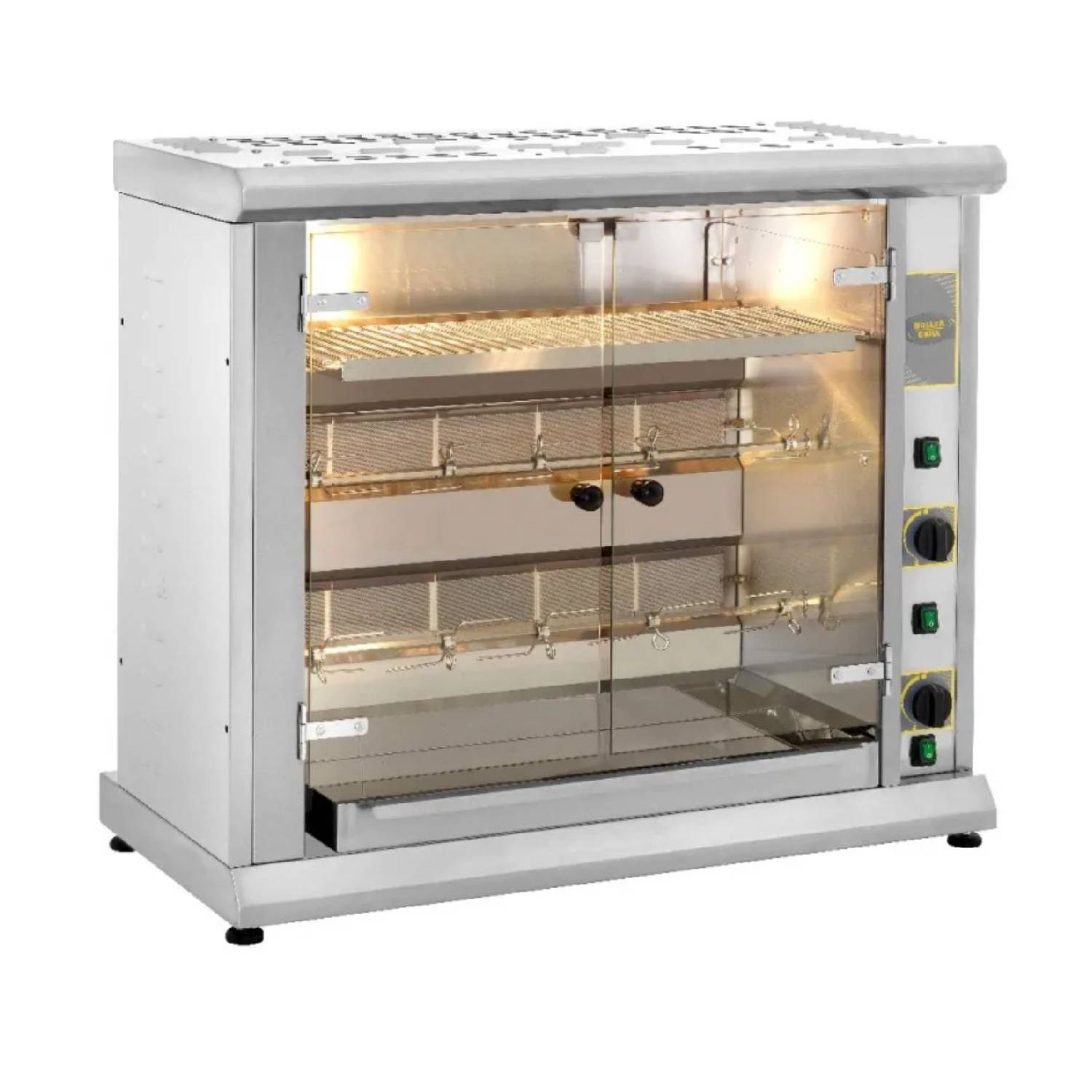 Roller Grill RBG 80 Gas Rotisserie with Display Shelf