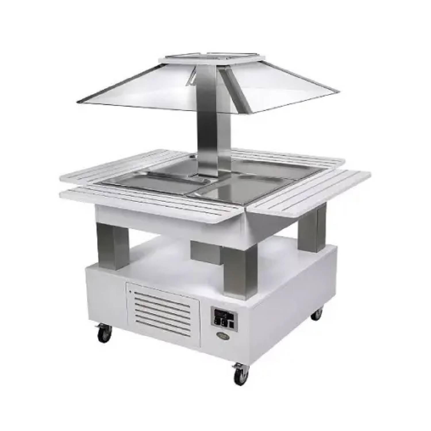 Roller Grill SBC 40 F Refrigerated Square Salad Bar/Buffet Unit, 4 x 1/1 GN